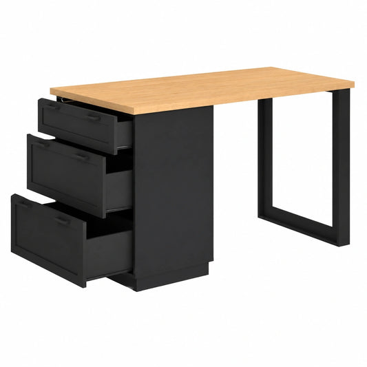ilot-de-cuisine-repas-debout-4-personnes-avec-tiroirs-noir-et-bois-gsacfd8603sv